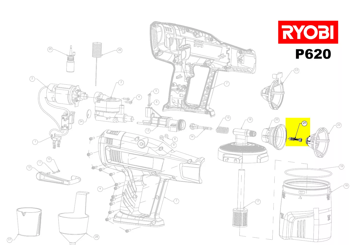 valve réf. 5131026640 Ryobi